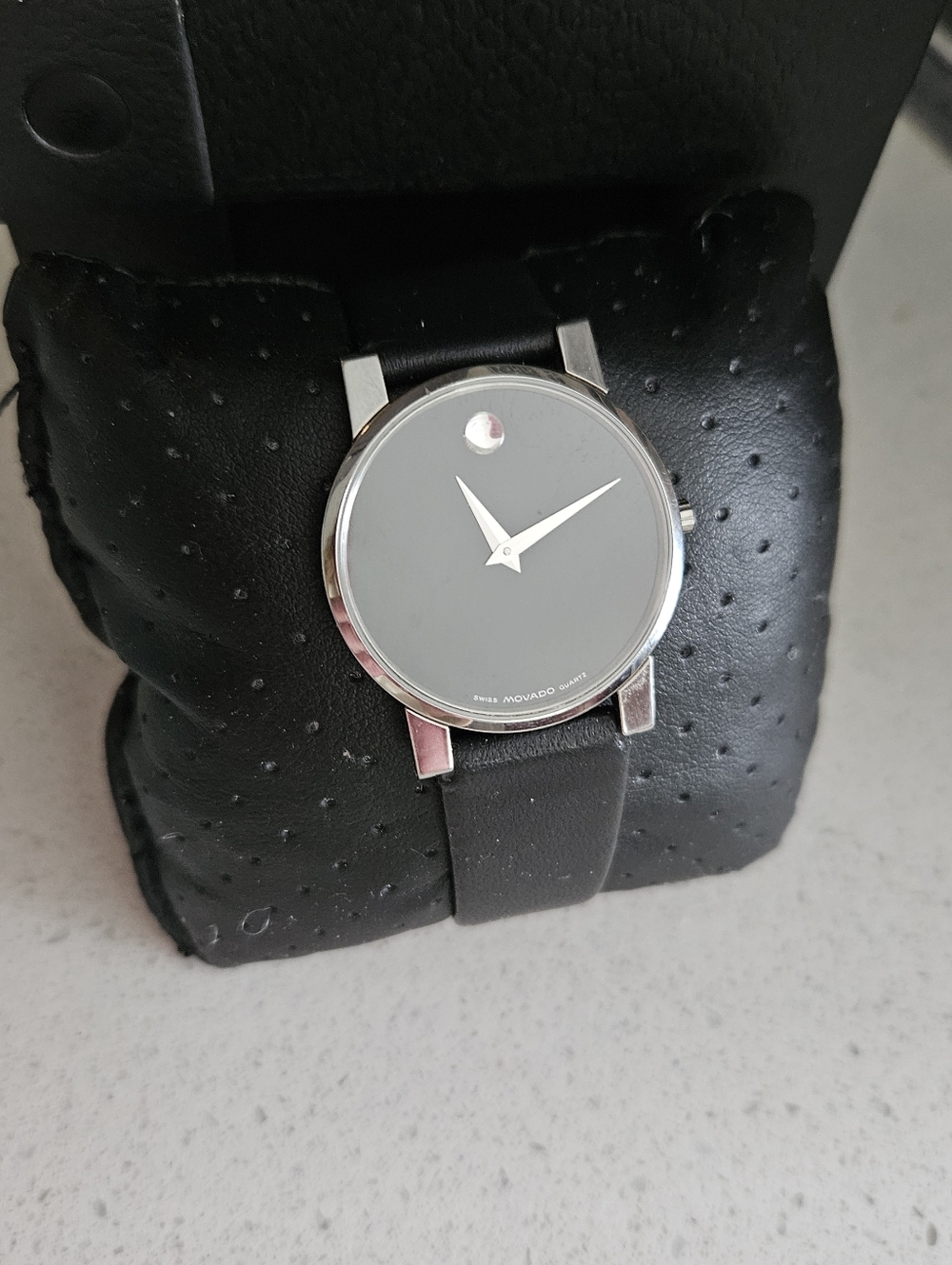 Vintage MOVADO Museum Watch with Original Leather Band